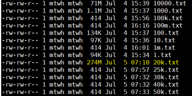 In the screenshot, you can see the value of the Summary Level parameter I sent on the right hand side. The highlighted section (fifth row from the bottom) shows a value of 20,000. In this case, the response size grew to 274 megabytes.