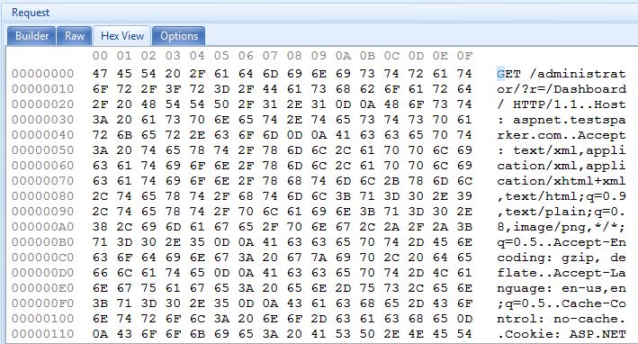 Hex Editor in Request Builder: Now you can view a HTTP request in the HTTP Request Builder in Hex format.