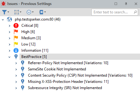 New Best Practice Severity Level