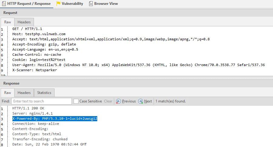 Identifying technologies based on server responses