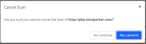 Cancel Scan dialog Image