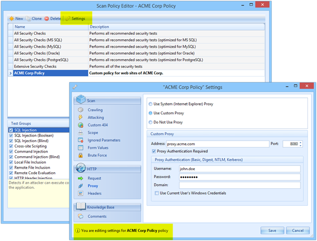 ScanPolicySettings